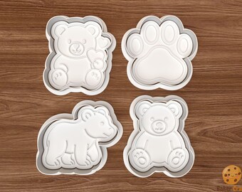 Bear Cookie Cutter Set STL File – 3D Printing Digital File – Instant Download