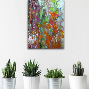 Lirios abstractos, decoración del hogar, flores Arte moderno de la pared Paisaje Lienzo, Decoración del hogar y la oficina, Fácil de colgar