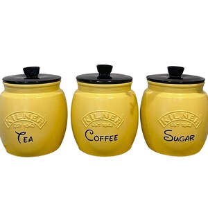 Ochre tea coffee sugar cheap canisters