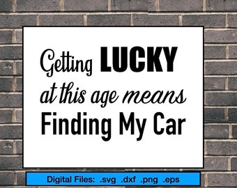 Getting Lucky Finding My Car (svg, png, dxf, eps)