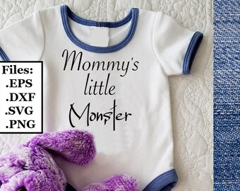 Mommy's Little Monster 2 Digital File, SVG, PNG, DXF, eps