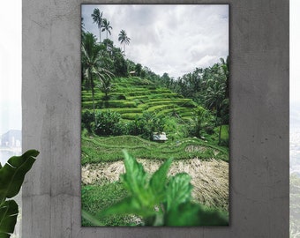 Bali Wandbild, Reisterrassen auf Bali, verschiedene Materialien und Größen