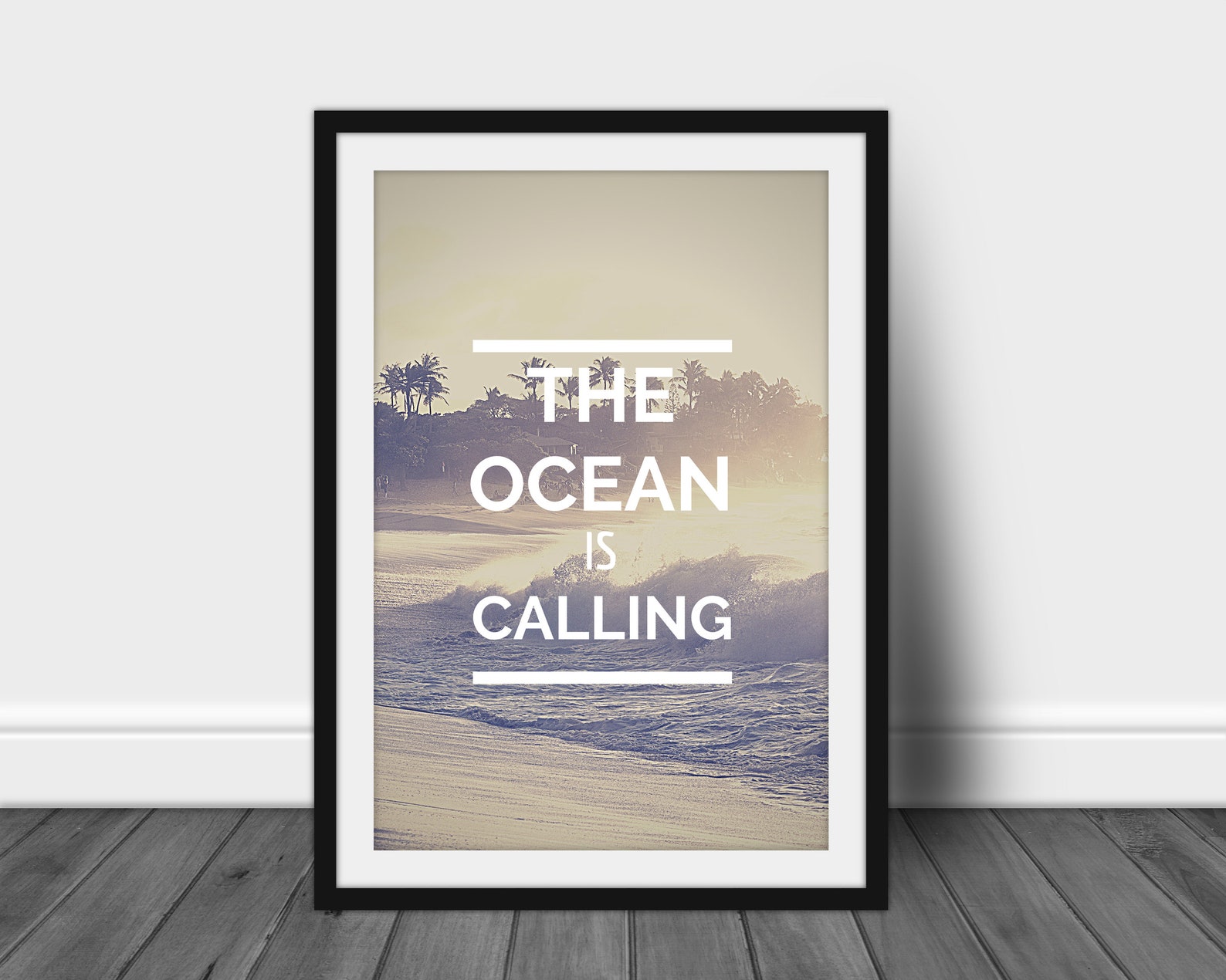 Printable wall art beach themed decor travel quotes ocean | Etsy