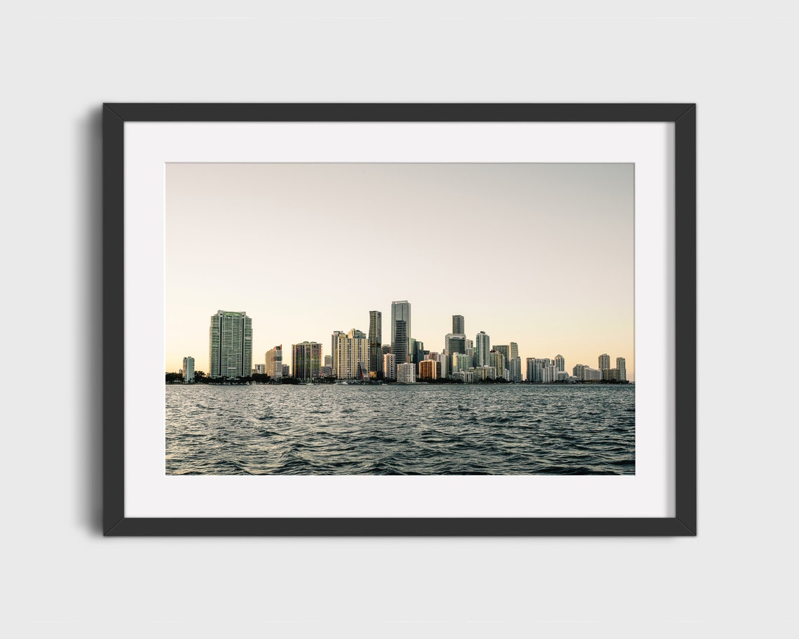 Printable Wall Art Miami Wall Art Miami Skyline Florida Art Etsy