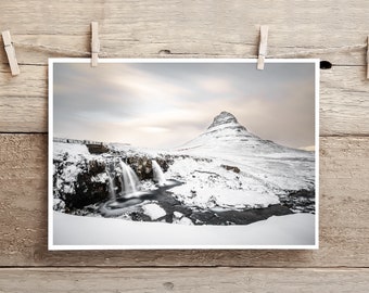 Printable wall art, iceland artwork, iceland art, kirkjufell print, iceland print