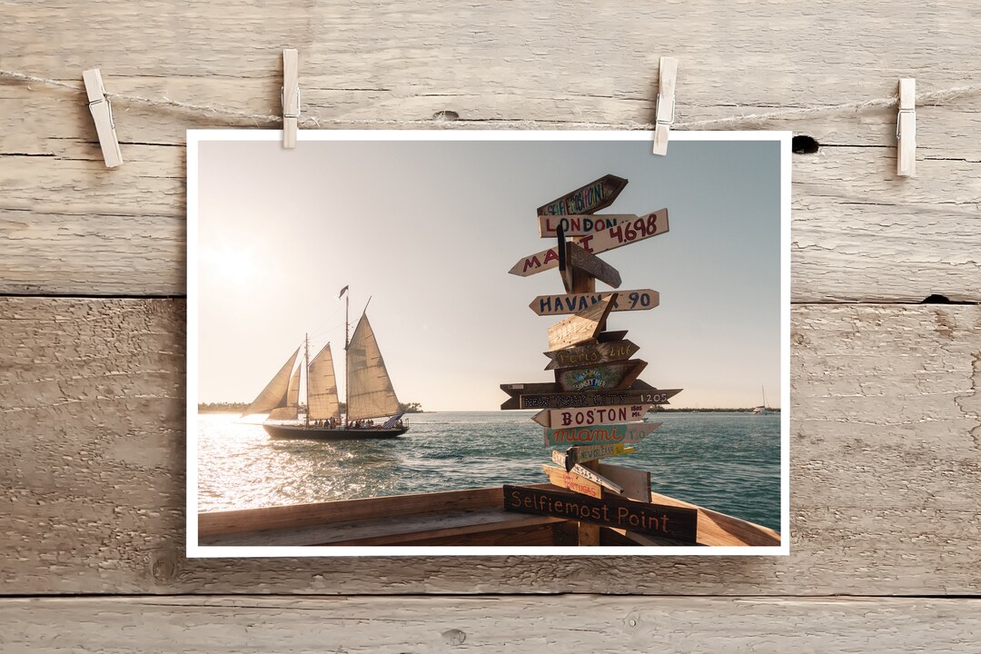 Printable Wall Art, Miami Wall Art, Sailing Boat Art, Florida Keys