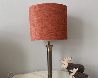 Orange handmade drum lampshade. Ceiling pendant/ Table / Floor Lampshade.