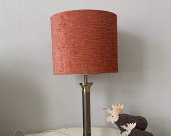 Handmade Drum Lampshade. Orange Pendant / Table / Floor Lampshade.