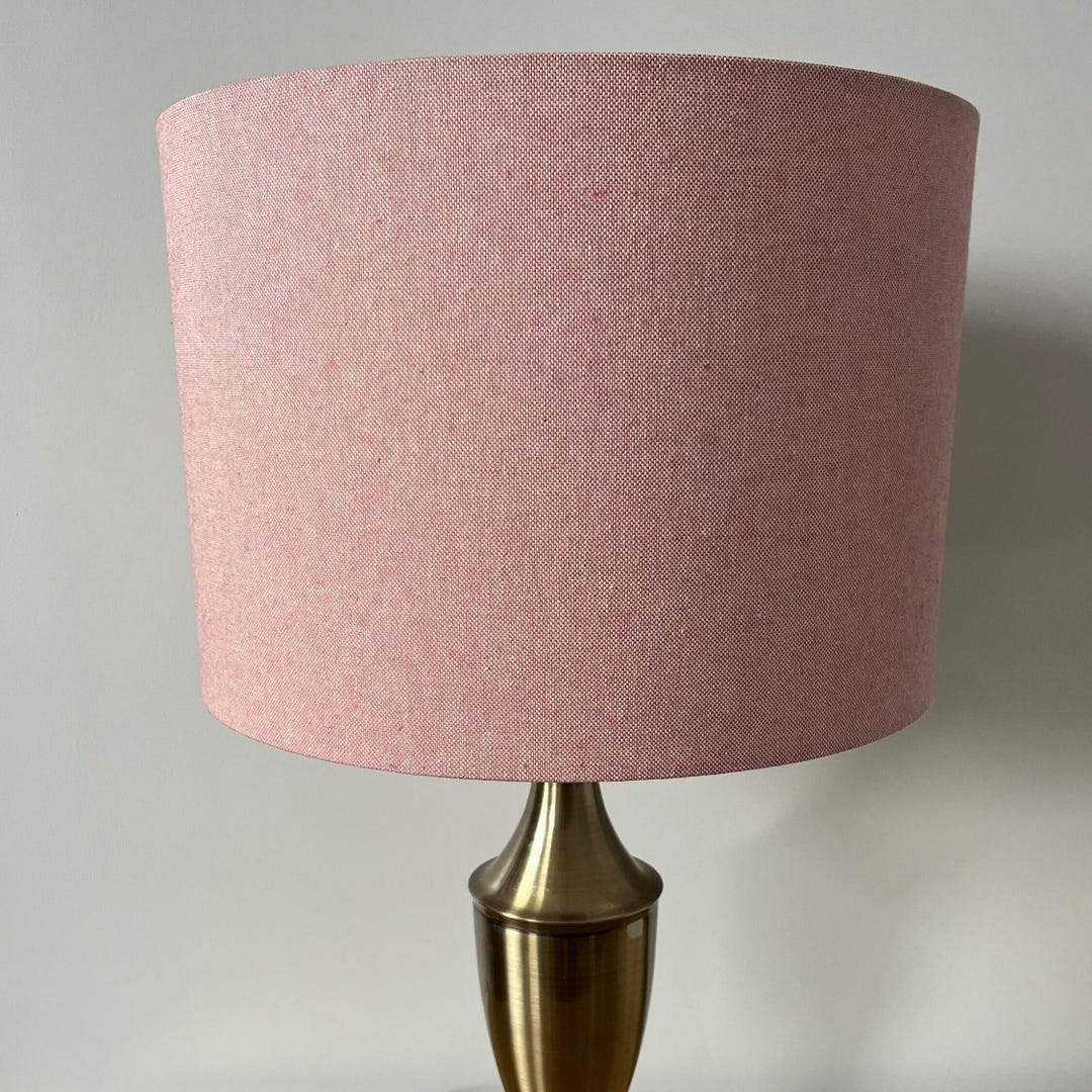 ‪‪❤︎‬ Pink, Eco Friendly Recycled Fabric Handmade, Drum Lampshade