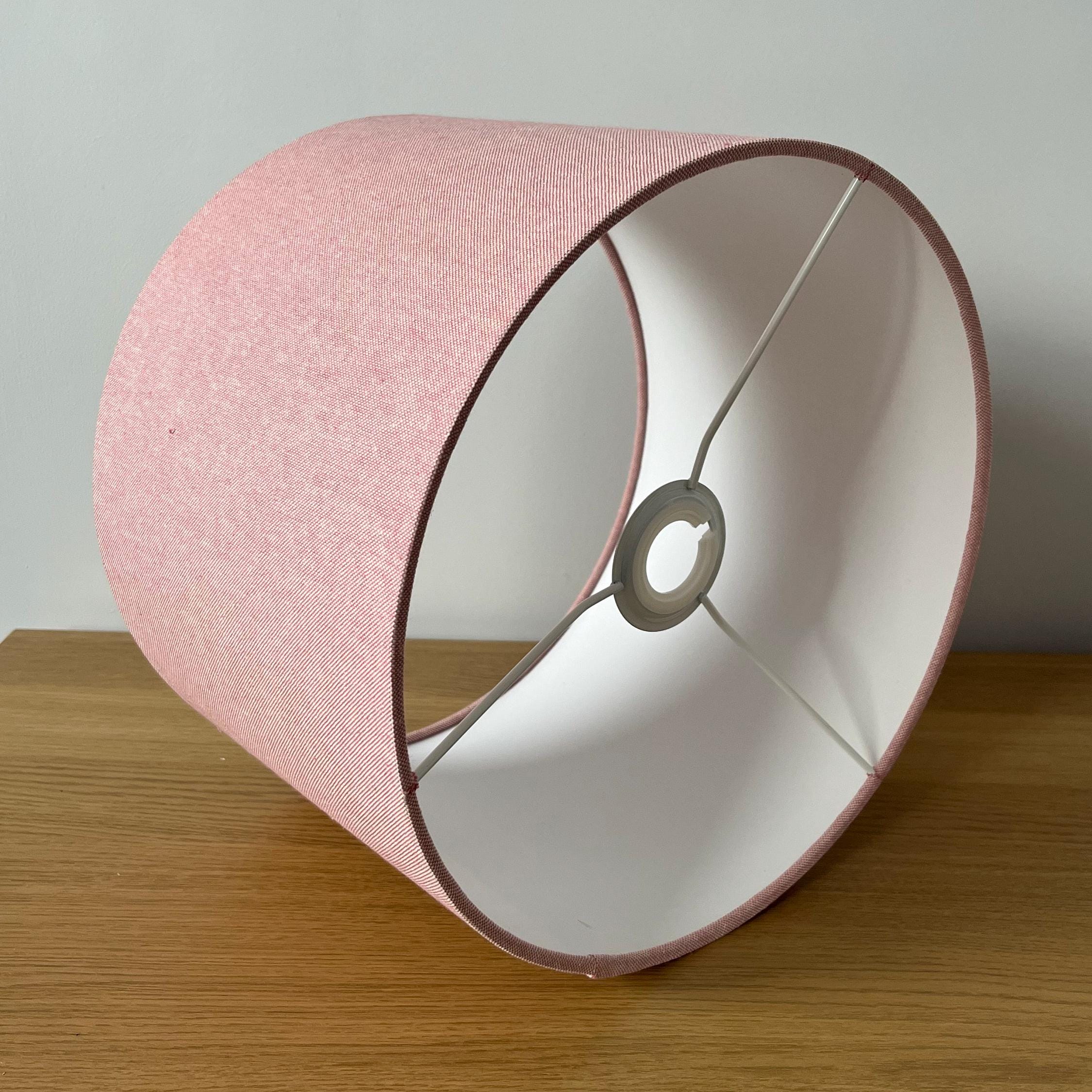 ‪‪❤︎‬ Pink, Eco Friendly Recycled Fabric Handmade, Drum Lampshade