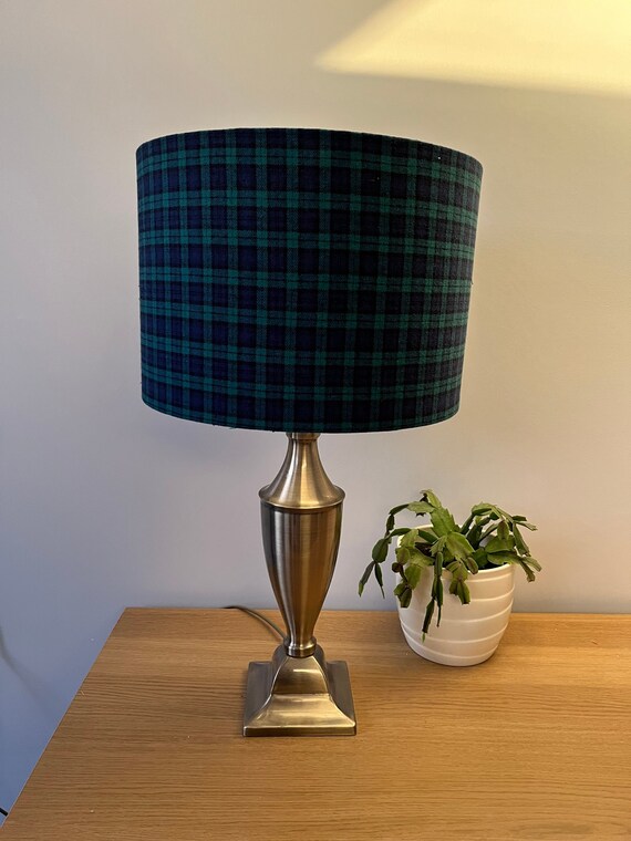 Small plaid lamp shades deals