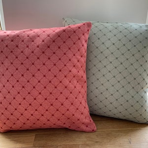Trellis pattern cushion covers made to order. Choice of 6 Colours.