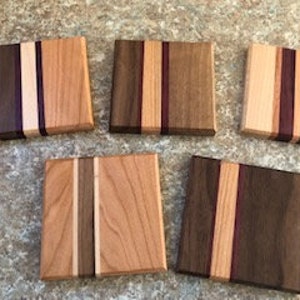 Wood coaster set