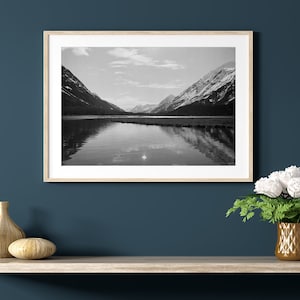 Black and White Alaska Pool Nature Photography Print, Room Decor, Wall Art, Large Wall Art Print, Fine Art, Camping, Posters, Film
