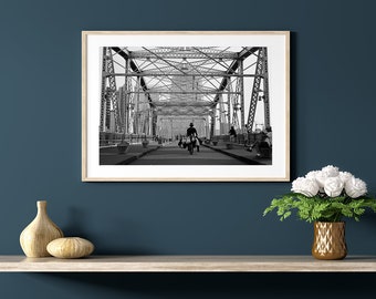 Black and White Bridge Photography Print, Room Decor, Wall Art, Large Wall Art Print, Fine Art, Nashville, Posters, Film Photography