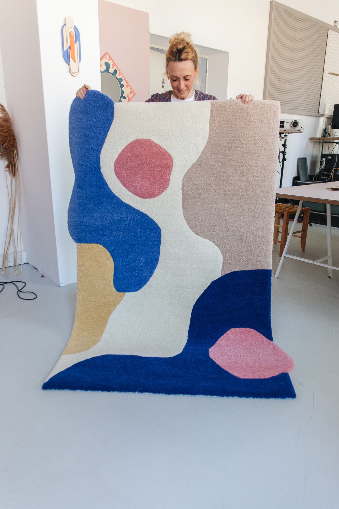 Handmade Tufted Carpet Made From 100 New Zealand Sheep's Wool, New