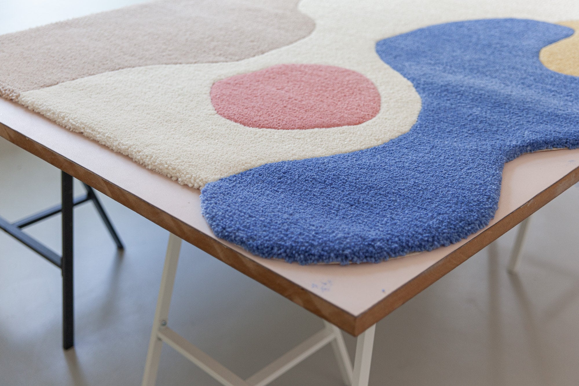 Handmade Tufted Carpet Made From 100 New Zealand Sheep's Wool, New