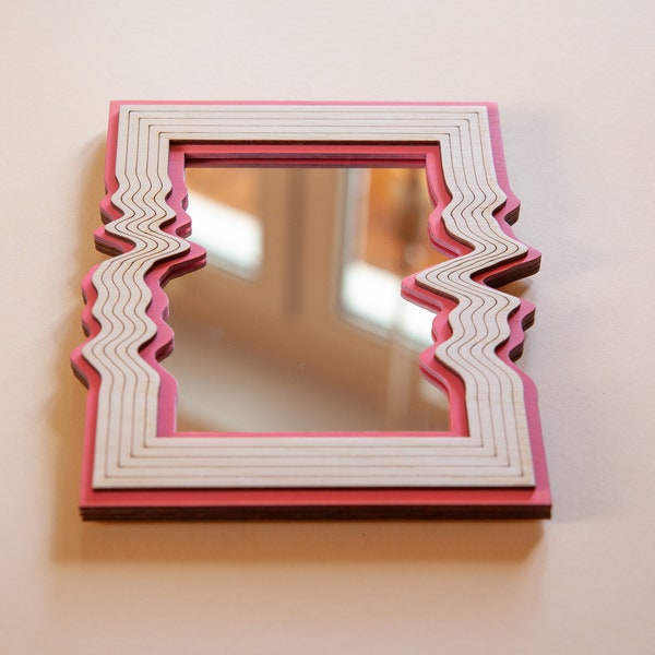 Spiegel aus Holz - Wandspiegel - Lasercut Spiegel - Dekospiegel - ungewöhnliche Spiegel