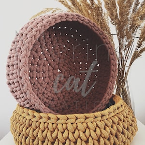 Merino cat bed\cat basket\basket\crochet basket\handmade basket\pet furniture\cat lover gift\