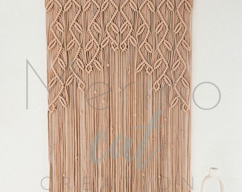 Wisteria macrame curtain, door curtain, window curtain, handmade curtain, room divider, home decor