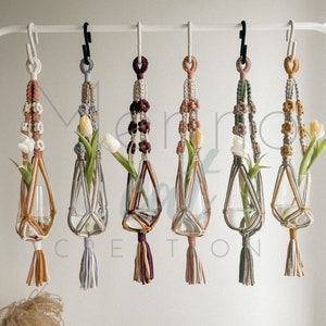 Set of 3 macrame plant hangers\home decor\mother&#39;s day gift\housewarming gift\handmade gift