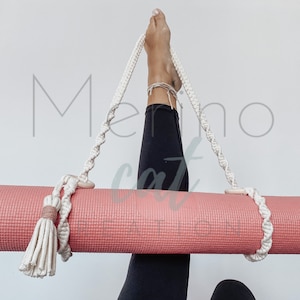 Macrame yoga mat strap, yoga mat carrier, sport mat strap, yoga gift