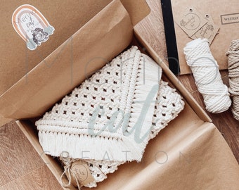 Bolso bandolera de macramé merino: bolso bohemio hecho a mano