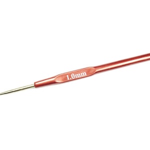 Stahl Häkelnadel mit Henkel Größe 1,0 mm, Häkelnadel spitze, Häkelnadel für feine Spitze, ergonomische Häkelnadel, Häkelwerkzeug