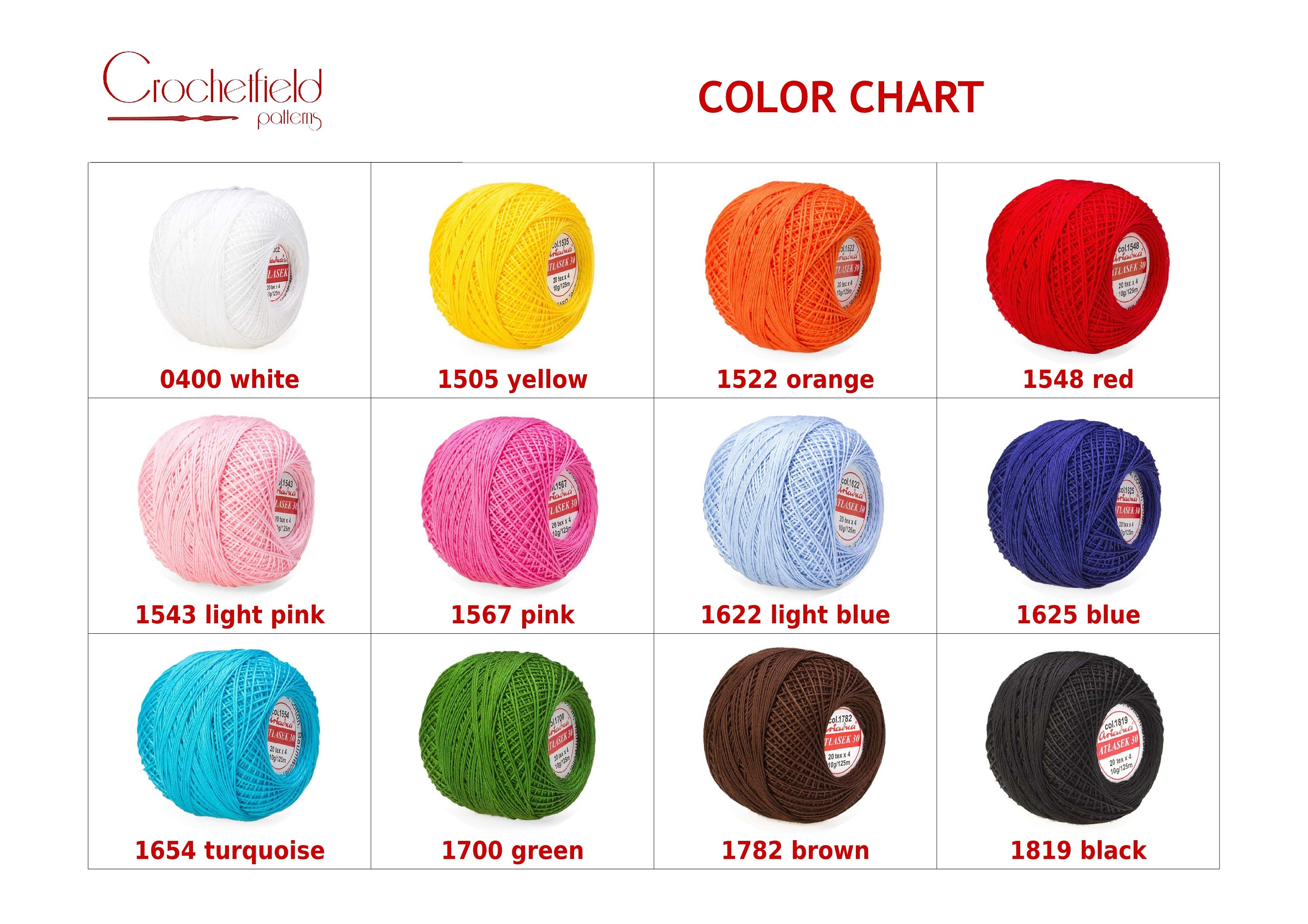 Satin Crochet Thread Size 30 Lustrous Cotton Embroidery Etsy