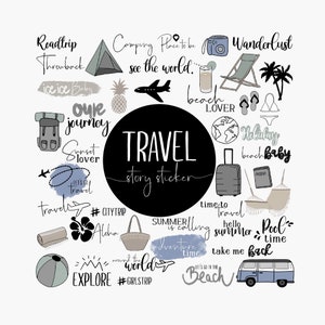 110+ INSTAGRAM STORY STICKER | Set Travel