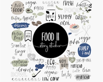 110+ INSTAGRAM STORY STICKER | Set Food ll