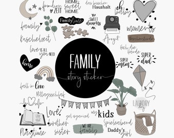 70+ INSTAGRAM STORY STICKER | Set Family