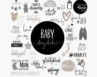 80+ INSTAGRAM STORY STICKERS | kit baby