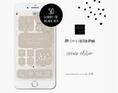 50 IOS14 APP ELEMENTS Widget App Icon Theme Pack App Covers für iPhone | SET creme