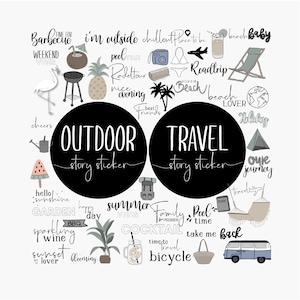 210+ INSTAGRAM STORY STICKER 2 set | Set Outdoor, Travel