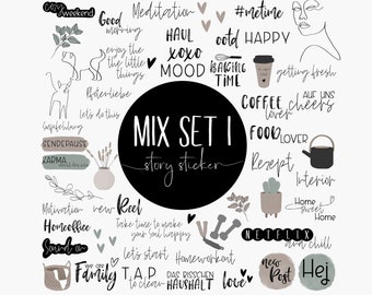 100+ INSTAGRAM STORY STICKER | Set Mix I