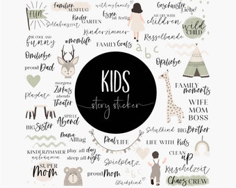 90+ INSTAGRAM STORY STICKERS | Set Kids