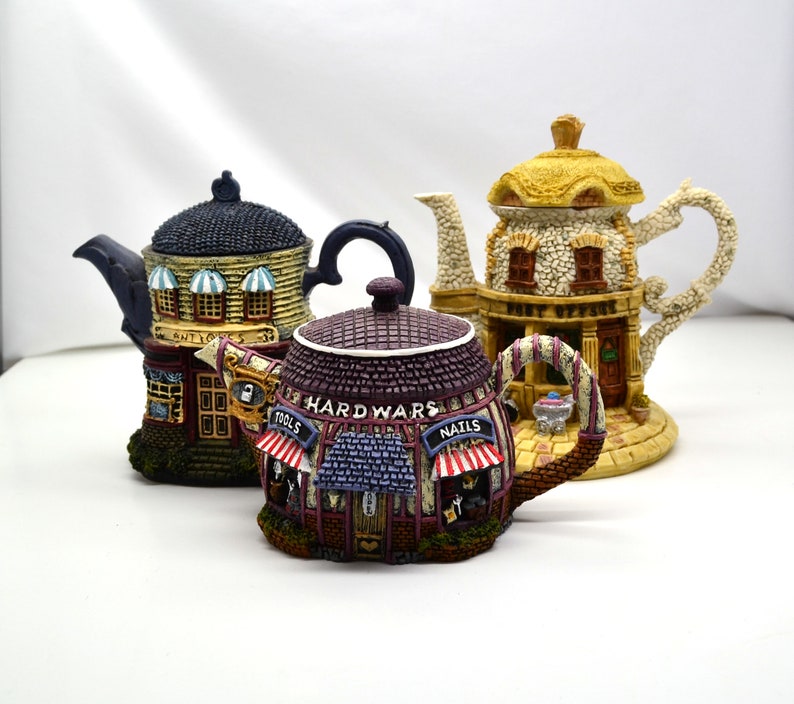 Adorable Collection of Miniature Hometown Teapot Cottages Etsy