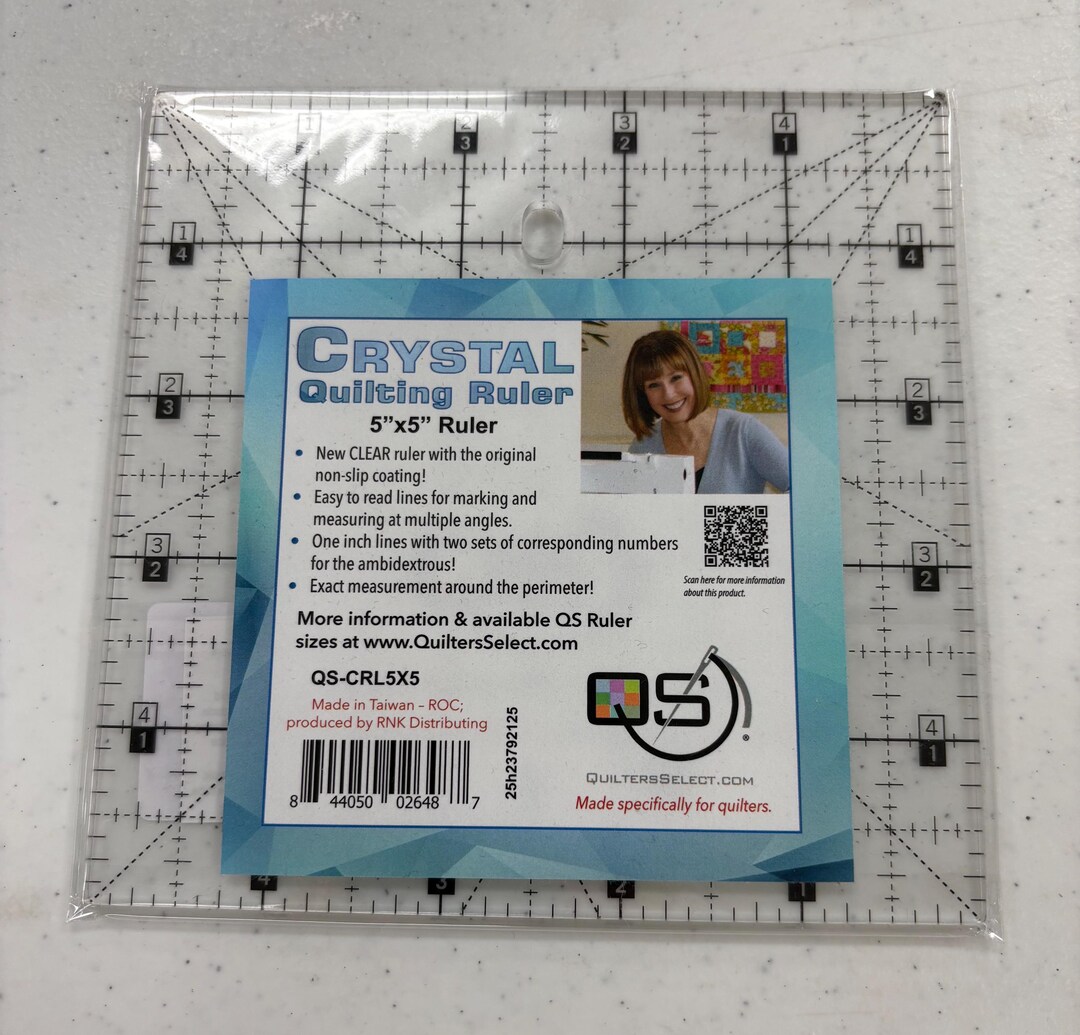 QS-CRL Quilters Select 5X5 Crystal Ruler - Etsy