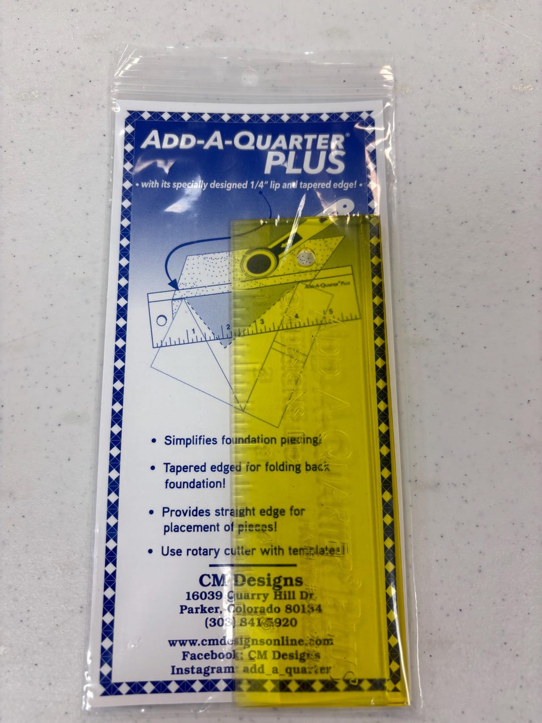 Cm06plus Add A Quarter Ruler 6 Inch by CM Designs - Etsy
