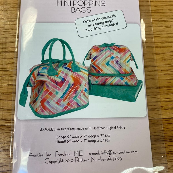 AT629 Mini Poppins Bags by Aunties Two includes the Stays