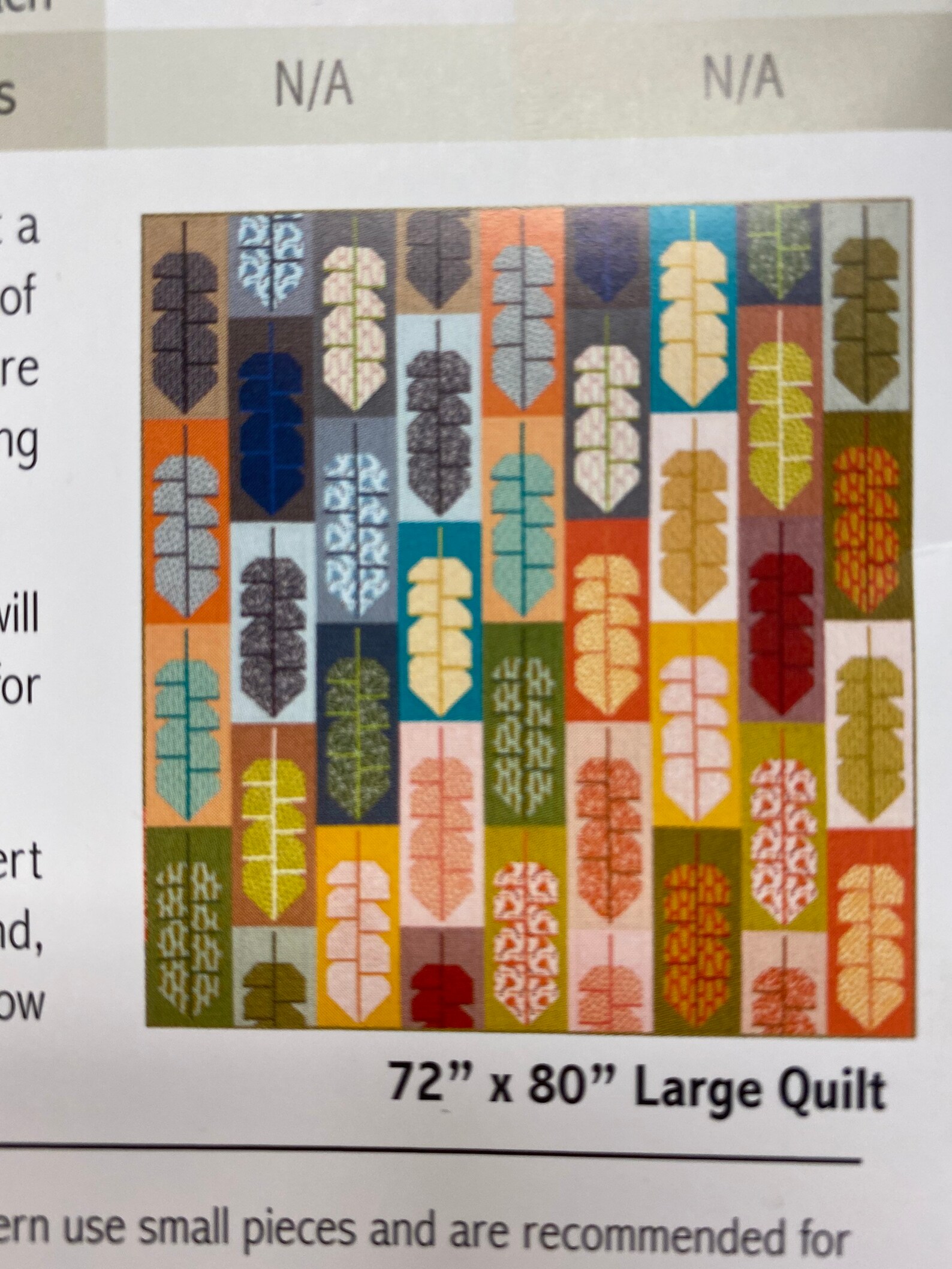 Leafy Quilt Kit by Elizabeth Hartman for Robert Kaufman Etsy