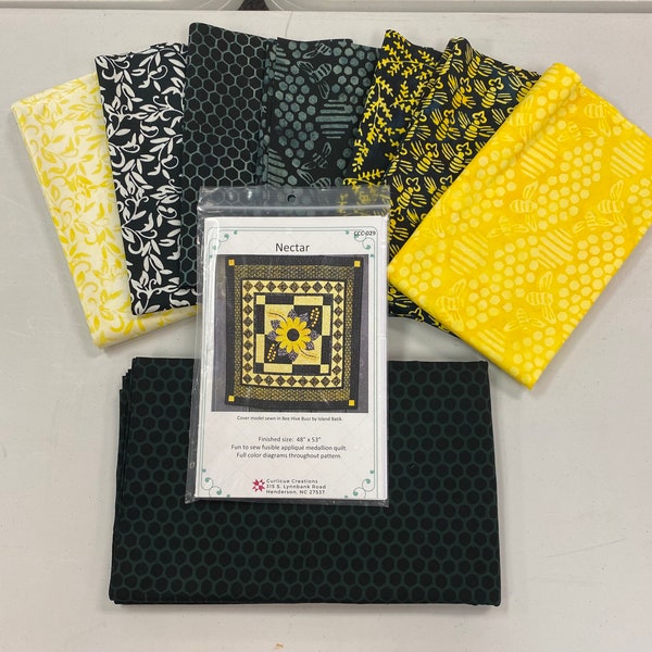 Nectar Kit with Beehive Buzz fabric collection by Island Batiks