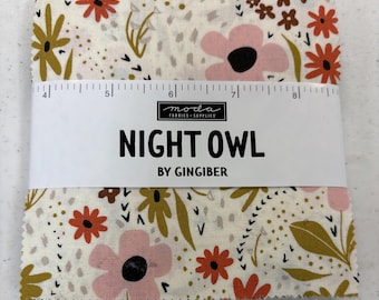 4842PP Night Owl Charm Pack by Gingiber for Moda