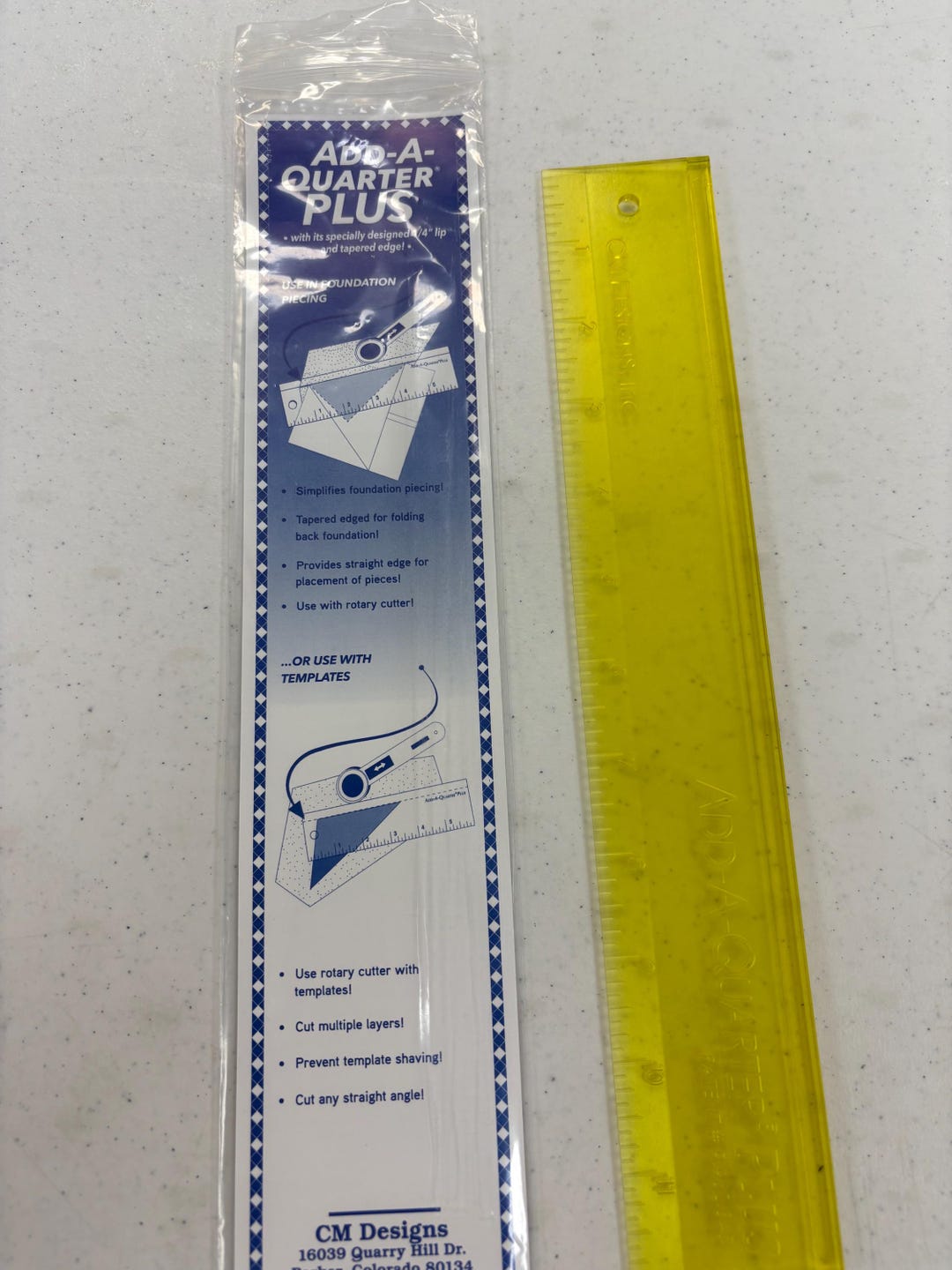 Cm12plus Add A Quarter Plus Ruler by CM Designs - Etsy