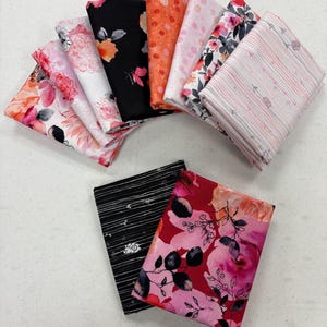 10 Half Yard Pack of Ruby Rose Fabric Collection #1 by Robert Kaufman