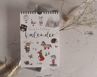 A5 size perpetual birthday calendar for kids