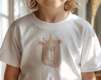 Image thermocollante ours avec couronne | Images à repasser sur tissu vêtements pour enfants patchs thermocollants image thermocollante cadeau pour enfants patchs pour enfants enfants