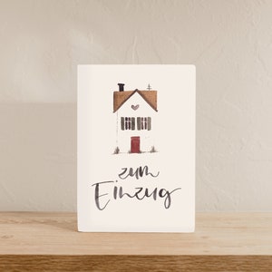 Karte zum Einzug ins neue Eigenheim, Karte Einzug, Karte Haus, Karte mit Haus, Postkarte Haus, Glückwunschkarte Haus Geschenkkarte Einzug
