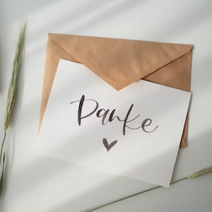 Dankeskarte Karte Danke schlichte Dankeskarte Muttertagskarte Vatertagskarte im Format A6